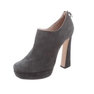 Miu Miu Grey Ankle Booties